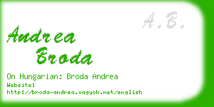 andrea broda business card